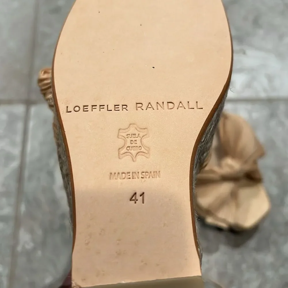 Loeffler Randall Peri Espadrille Wedge Sandals in Tan, New, Size EU 41 US 11